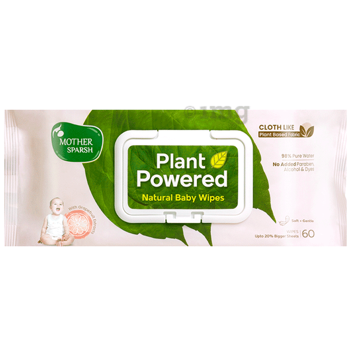 Mother Sparsh Mother Sparsh Plant Powered Cotton Like Natural Baby Wipes Grapefruit