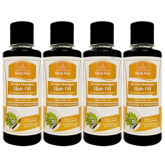 Khadi Pure Herbal Bhringraj Hair Oil No Mineral Oil Paraffin Free (210ml Each)