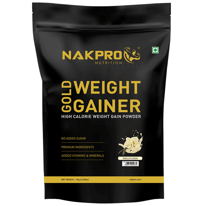 Nakpro Nutrition Gold Weight Gainer Powder Vanilla