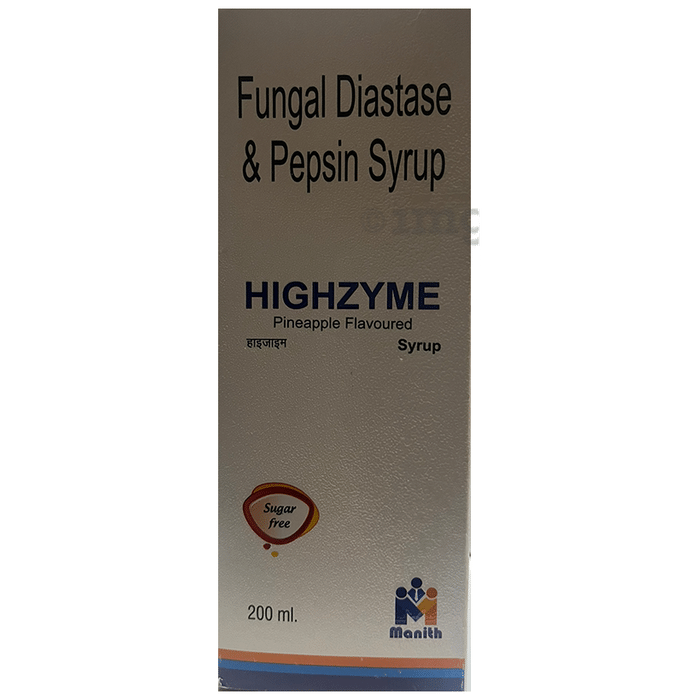 Highzyme Syrup Pineapple Sugar Free