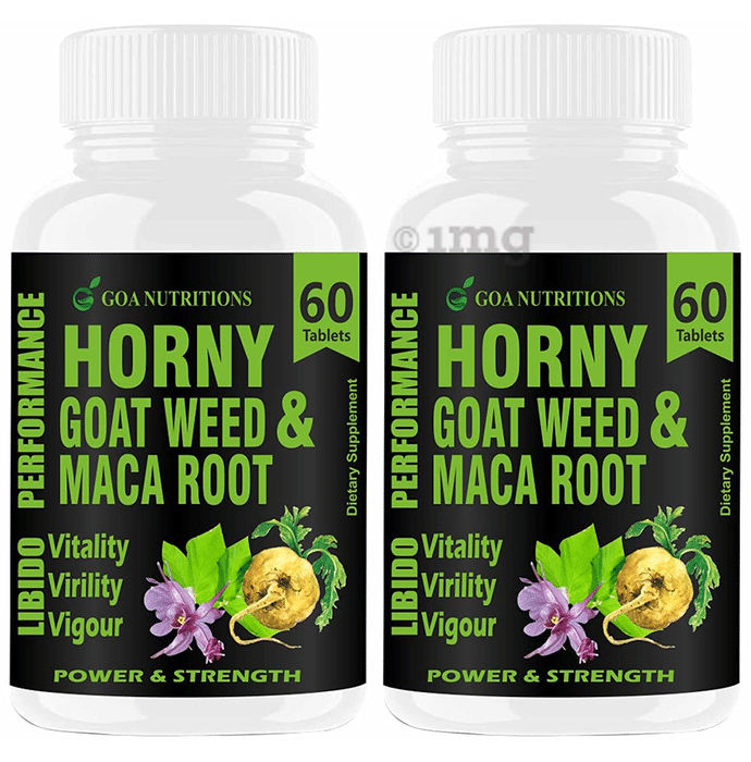 Goa Nutritions Horny Goat Weed & Maca Root Tablet (60 Each) Sugar Free