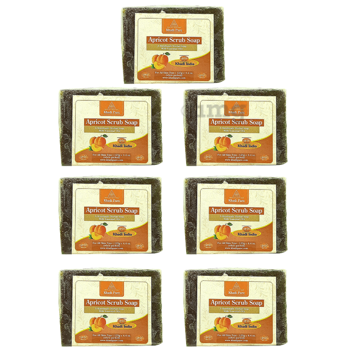 Khadi Pure Apricot Scrub Soap (125gm Each)