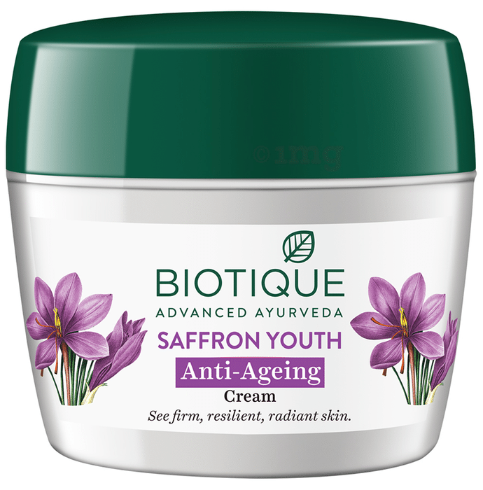 Biotique Saffron Youth Anti-Ageing Cream Reduces Fine Lines