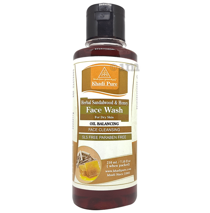 Khadi Pure Herbal Sandalwood & Honey Face Wash SLS-Paraben Free
