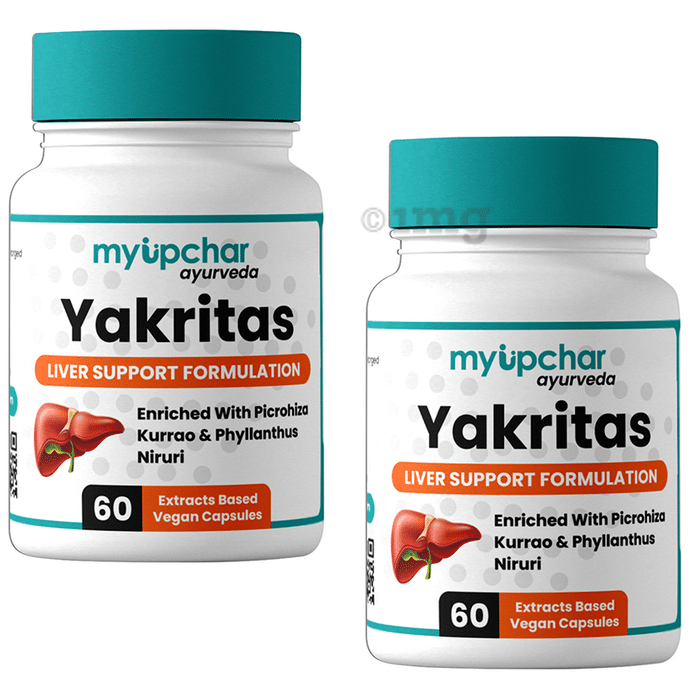 Myupchar Ayurveda Yakritas Extra Based Vegan Capsule (60 Each)
