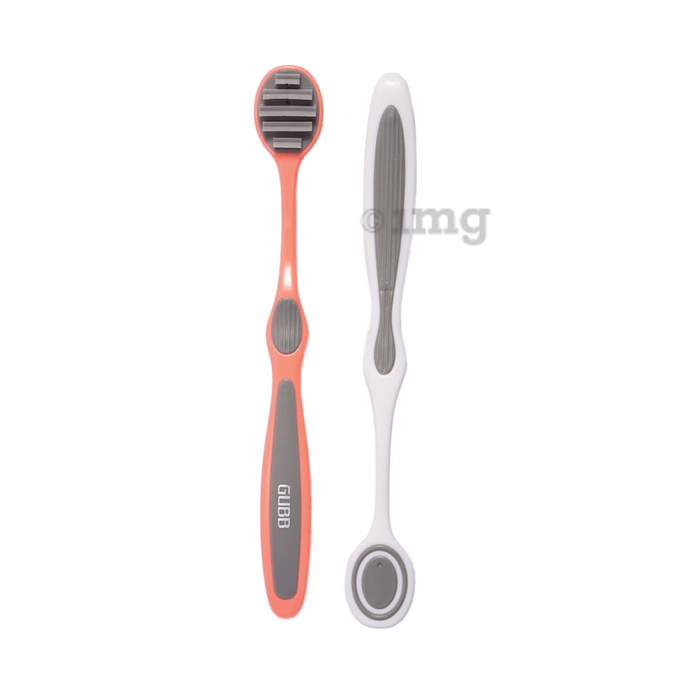 Gubb T+ Tongue Cleaner Grey & Pink