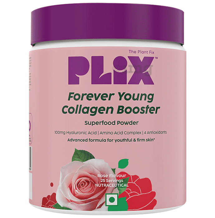 Plix Olena Collagen Builder | Powder with Hyaluronic Acid & Vitamin C for Healthy Skin (Each 200gm) Flavour Rose