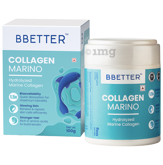 BBetter Collagen Marino Pure Hydrolyzed Marine Collagen Powder Sachet (10gm Each)