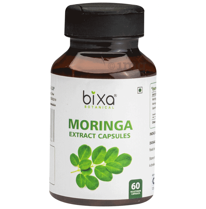 Bixa Botanical Moringa Extract 1% Alkaloids Vegetarian Capsule