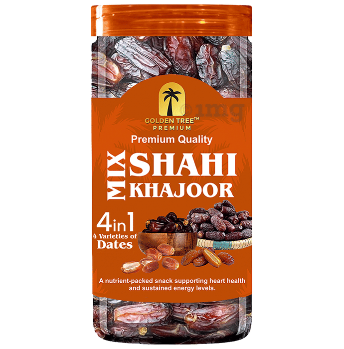 Golden Tree Premium Mix Shahi Khajoor: Buy jar of 400.0 gm Dry Fruits ...