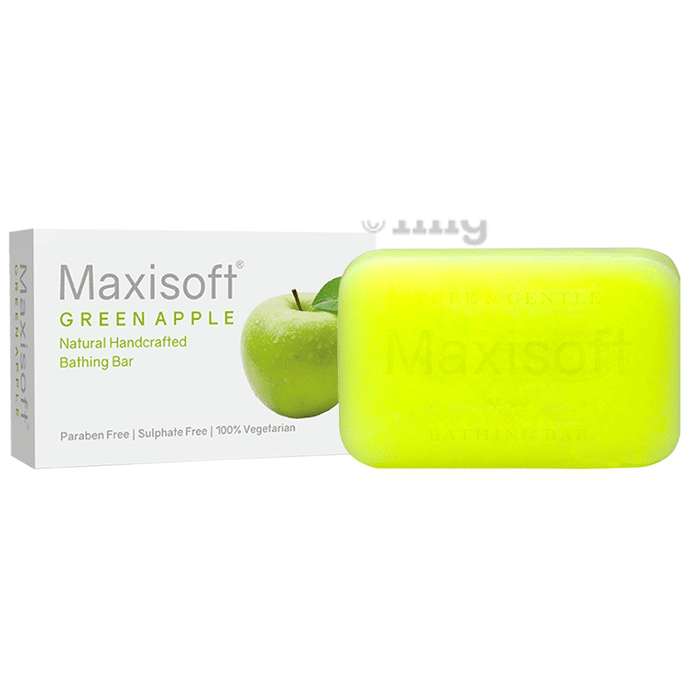 Maxisoft Green Apple Bathing Bar (75gm Each)