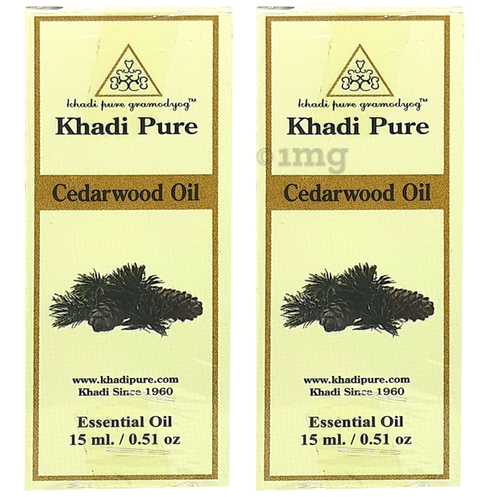 Khadi Pure Cedarwood Essential Oil (15ml Each)