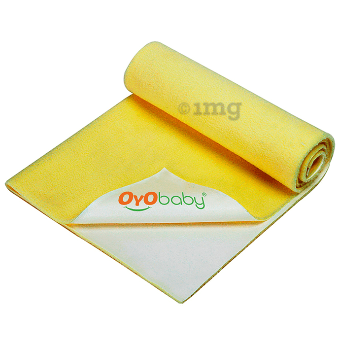 Oyo Baby Waterproof Rubber Dry Sheet Medium Yellow
