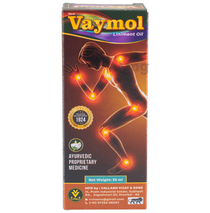 Vaymol Liniment Oil Buy bottle of 30.0 ml Liniment at best price in India 1mg