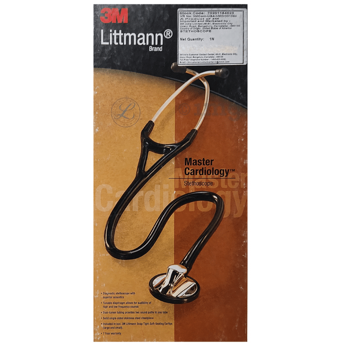 3M Littmann 2164 Master Cardiology Stethoscope, Navy Blue Tube, 27 Inch