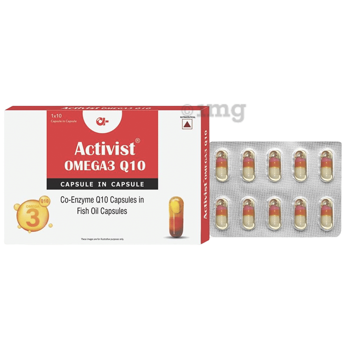 Activist Omega 3 Q 10 Capsule in Capsule (10 Each) Buy combo pack of 3