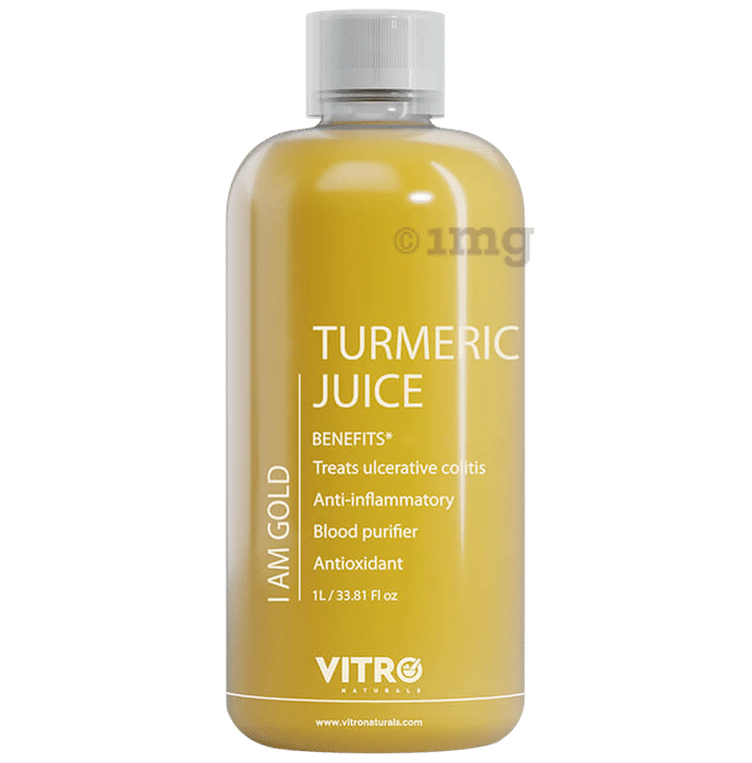 Vitro Naturals I Am Gold Turmeric Juice Helps in Cholesterol Control & Boosts Immunity
