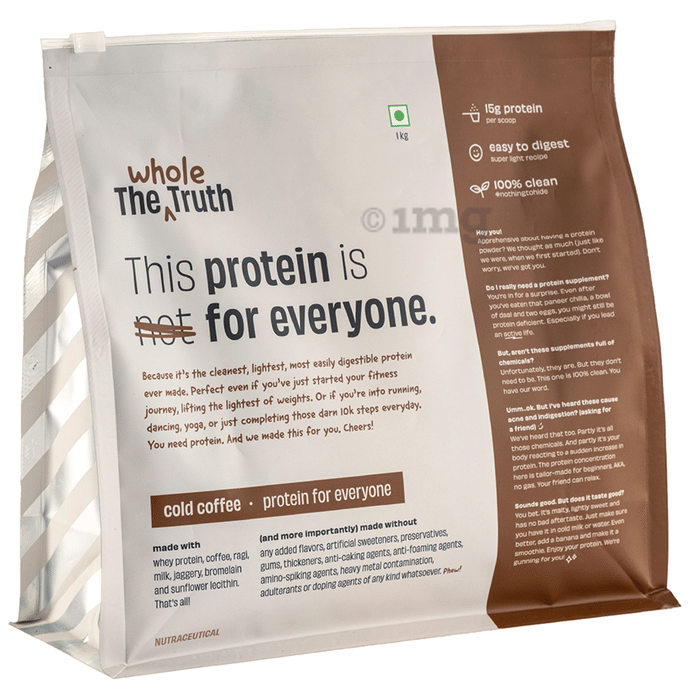 The Whole Truth Protein for Everyone Powder 15gm Protein Per Scoop Cold Coffee