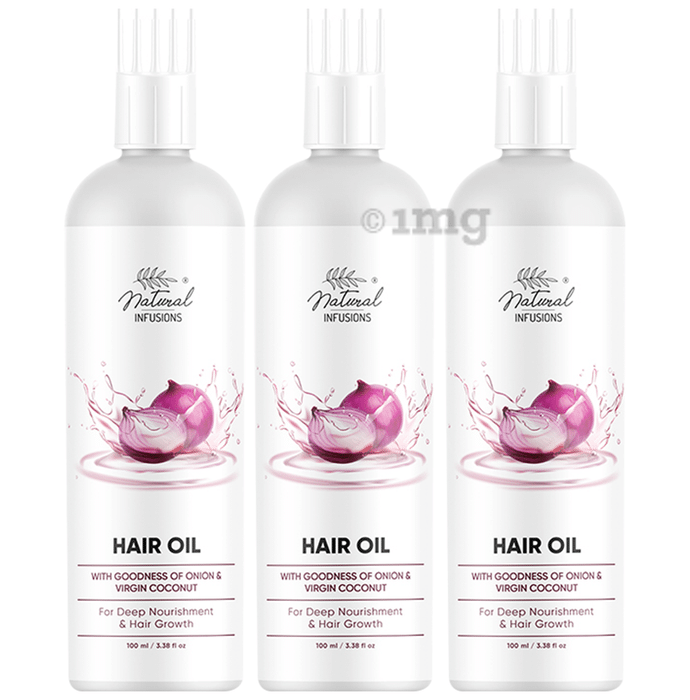 Natural Infusions Hair Oil with Goodness of Onion & Virgin Coconut Oil (100ml Each)