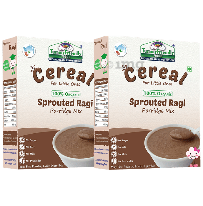 TummyFriendly Foods Sprouted Ragi Cereal Porridge Mix (200gm Each)