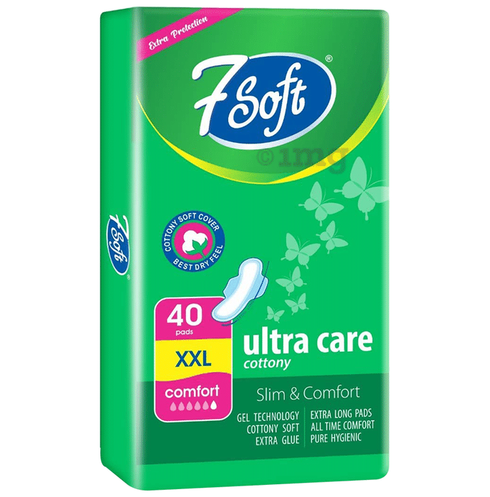 7 Soft Ultra Care Cottony Sanitary Extra Large: Buy packet of 40.0 pads ...