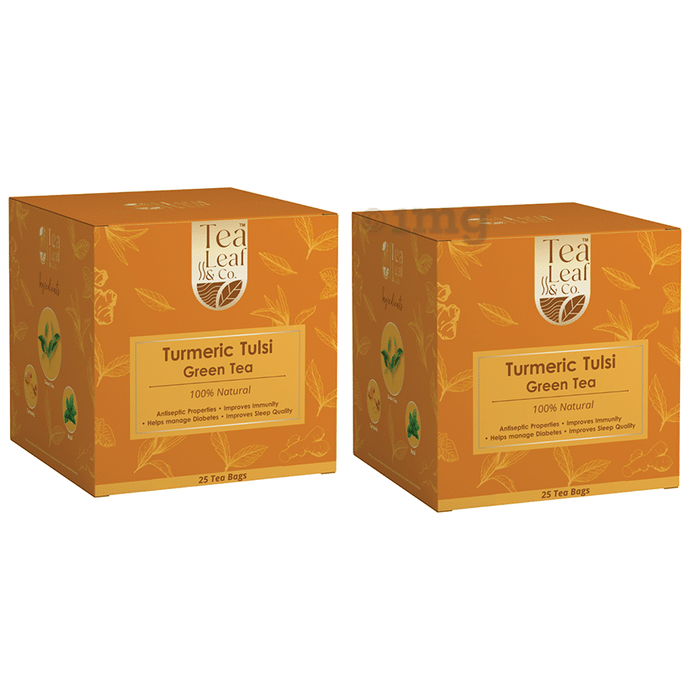 Tea Leaf & Co Turmeric Tulsi Green Tea (1.8gm X 25 Tea Bags Each)