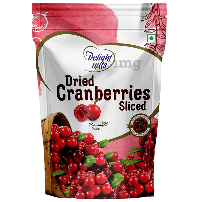 Delight Nuts Dried Cranberries Premium Quality Sliced