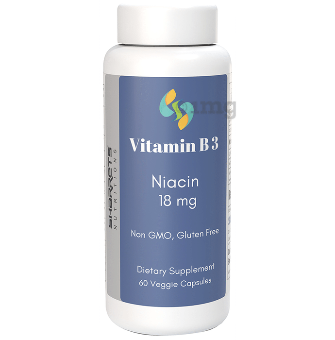 Sharrets Vitamin B3 Niacin 18mg Veggie Capsule