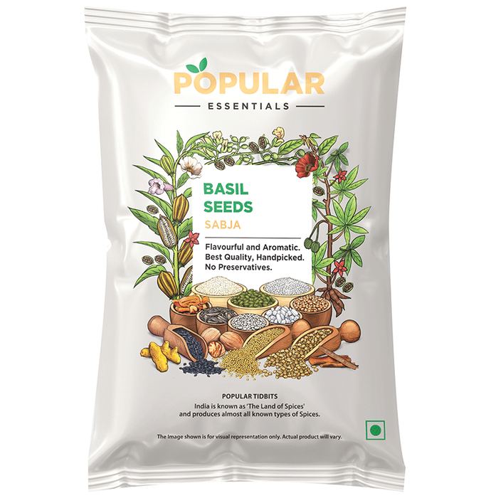 Popular Essentials Sabja Basil Seeds