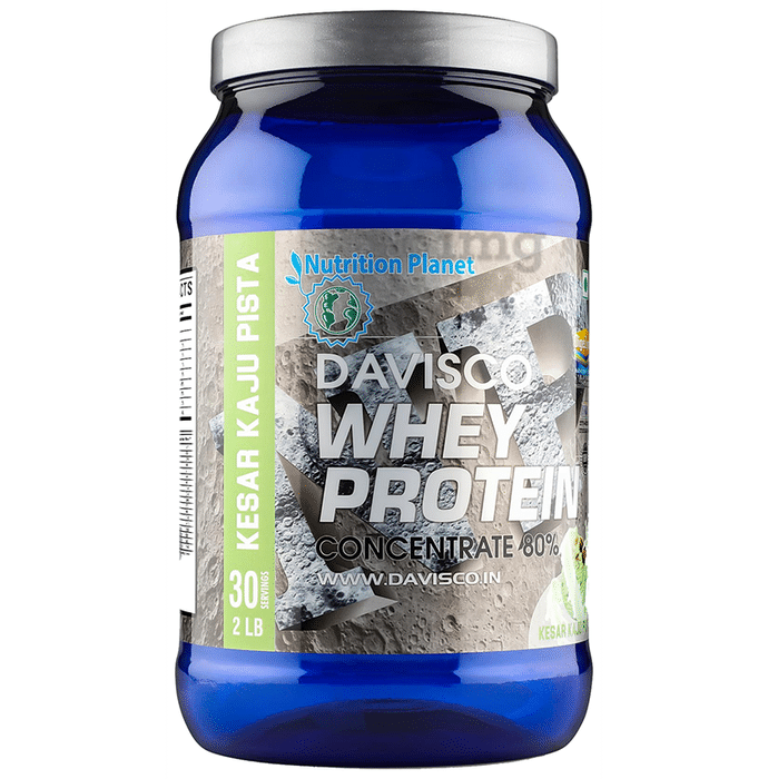 Nutrition Planet Davisco Whey Protein Concentrate 80% Powder Kesar Kaju Pista