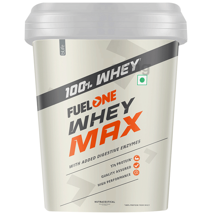 Fuel One Whey Max, Whey Protein Concentrate & Whey Protein Isolate Powder Chocolate