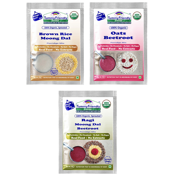 TummyFriendly Foods Stage 2 Porridge Mix Trial Pack (50gm Each)