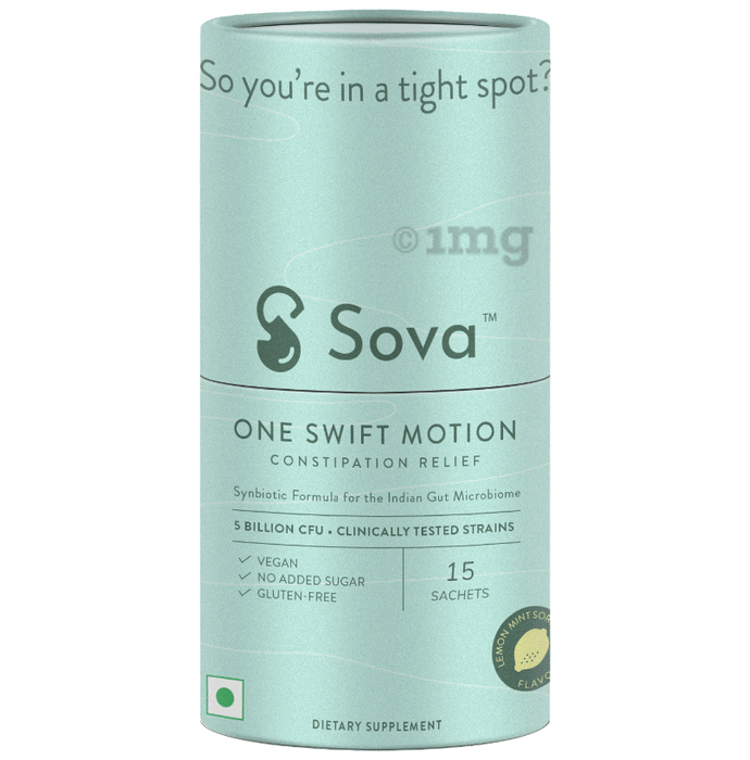 Sova One Swift Motion Sachet for Constipation & Irregular Motion (4gm Each) Lemon Mint Sorbet