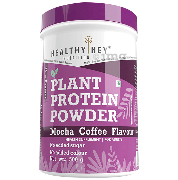 HealthyHey Nutrition Vegan Plant Protein Powder Mocha Coffee