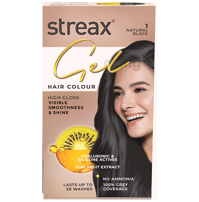 Streax Gel Hair Colour 1 Natural Black
