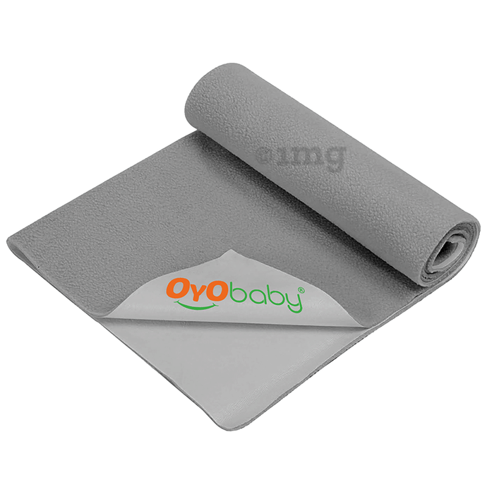 Oyo Baby Waterproof Bed Protector Baby Dry Sheet Medium Grey