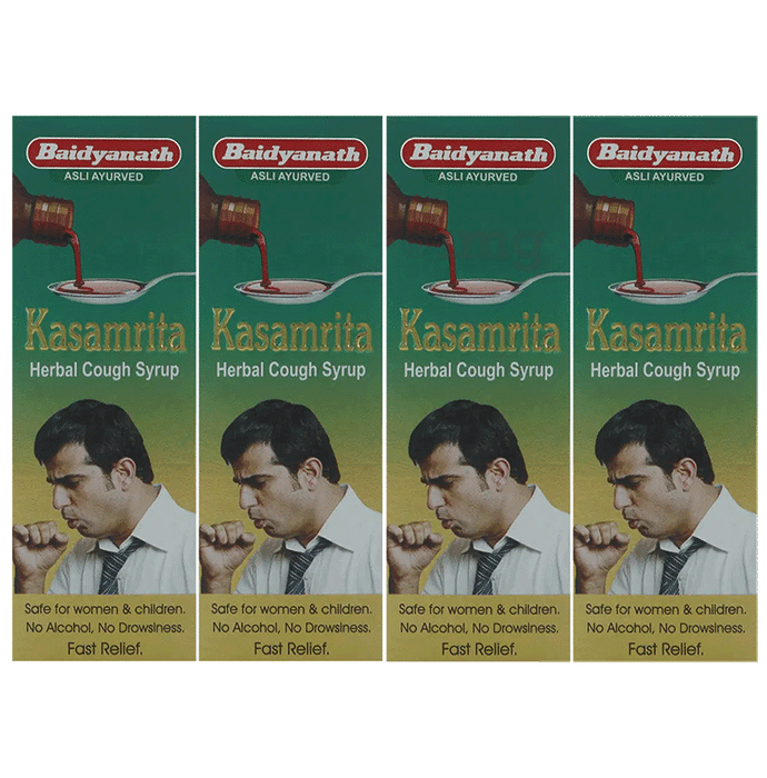 Baidyanath (Jhansi) Kasamrita Herbal Cough Syrup (100ml Each)