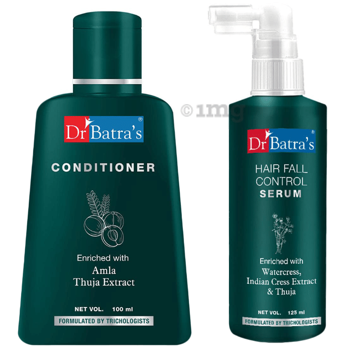 Dr Batra's Combo Pack of Hair Fall Control Serum 125ml and Conditioner 100ml