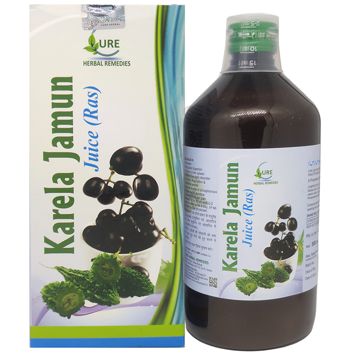 Cure Herbal Remedies Karela Jamun Juice (Ras)