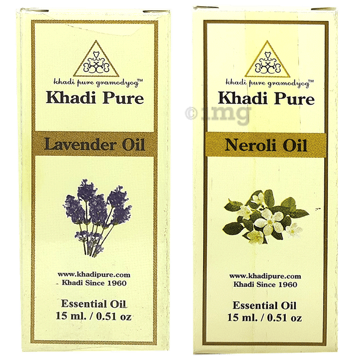 Khadi Pure Combo Pack of Lavender Oil & Neroli Oil (15ml Each)