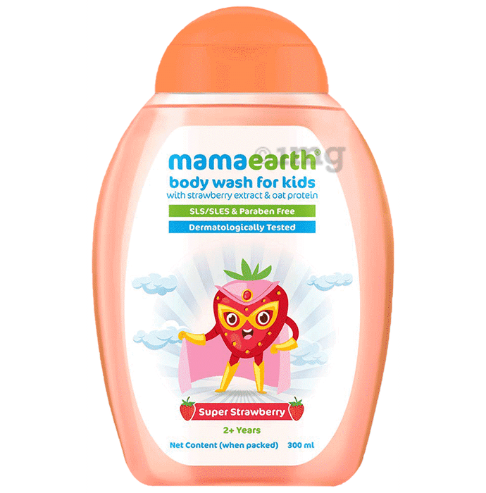 Mamaearth Body Wash for Kids with Strawberry Extract & Oat Protein