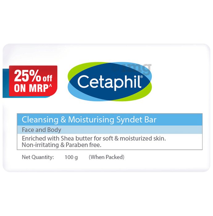 Cetaphil Cleansing & Moisturizing Syndet Bar (100gm Each)