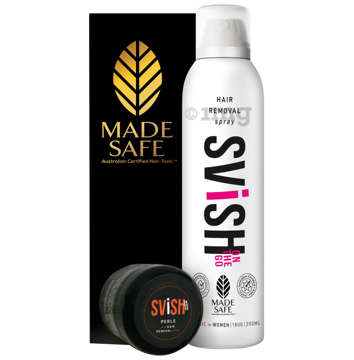 Svish On The Go Hair Removal Spray for Women, Made Safe Certified (200ml Each)