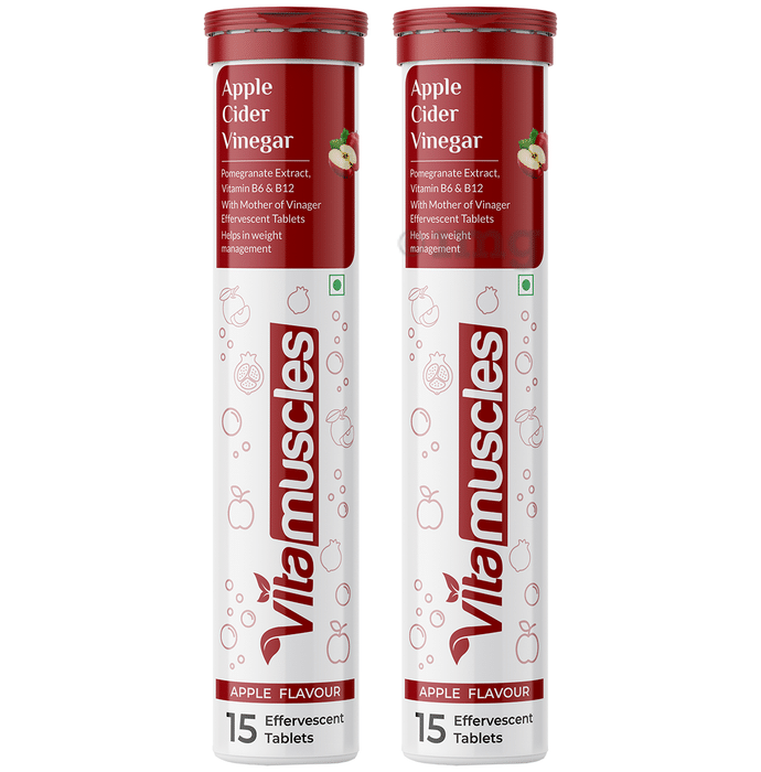 Vitamuscles Apple Cider Vinegar Effervescent Tablet (15 Each) Apple