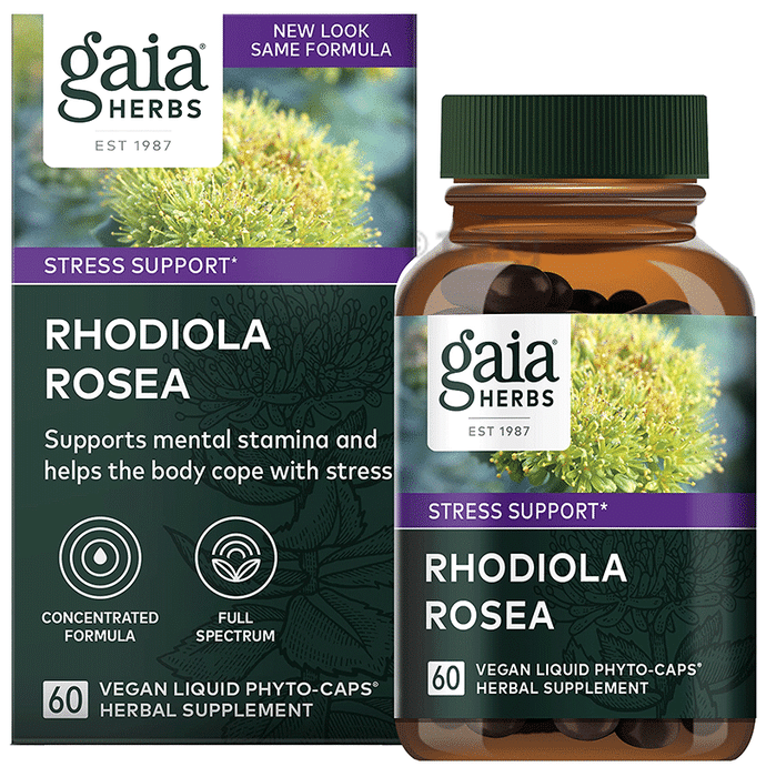 Gaia Herbs Rhodiola Rosea Vegan Liquid Phyto Capsule