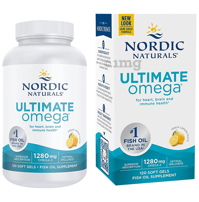 Nordic Naturals Ultimate Omega 1000mg Softgel Lemon