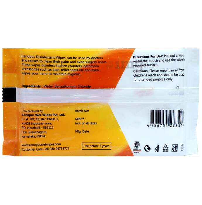 Canopus wet wipes pvt ltd clearance