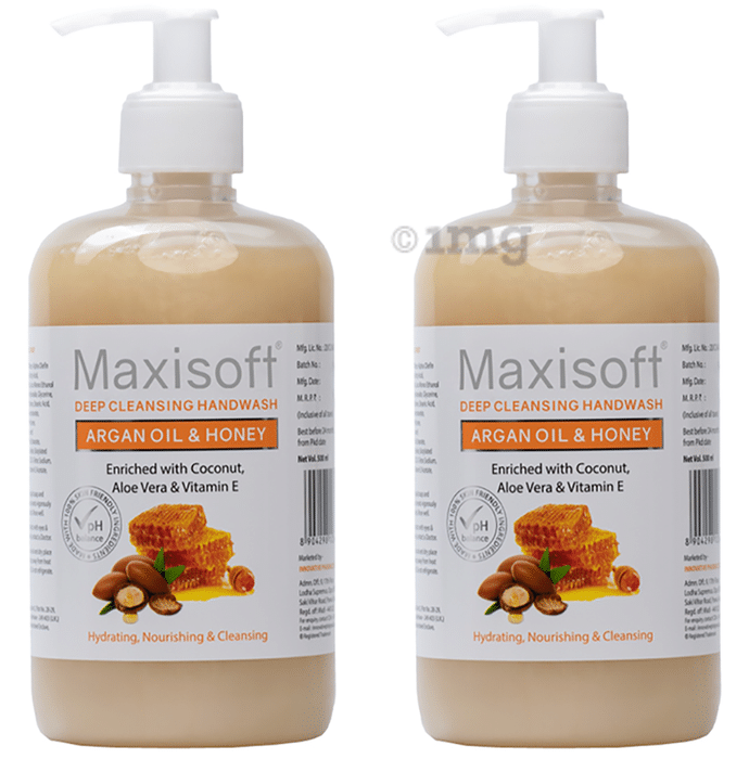 Maxisoft Argan Oil & Honey Deep Cleansing Handwash (500ml Each)