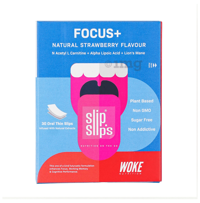 Slip Slip's Focus + Oral Thin Strip Support Better Focus and Overall Energy Natural Strawberry