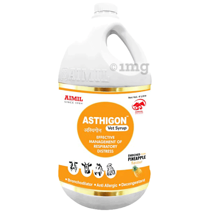 Aimil Asthigon Vet Respiratory Wellness Syrup Pineapple